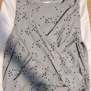light grey sweater with stars!